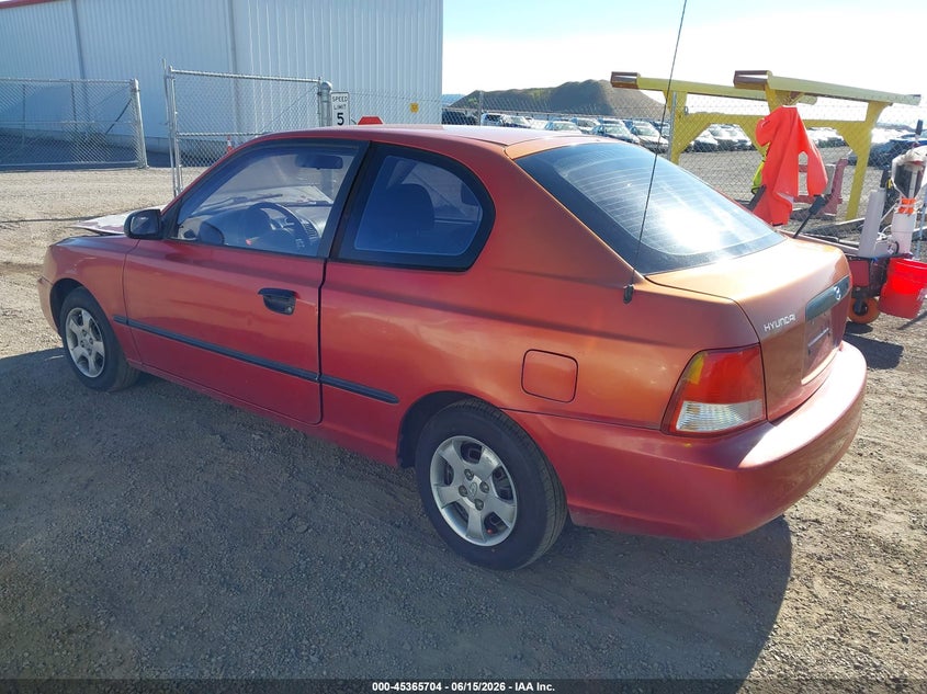 2000 Hyundai Accent VIN KMHCF35GXYU014751 IAAI salvage auction — RIGHT FRONT, Salvage (Idaho), sold $100 on 2026-07-07 (photo 3)