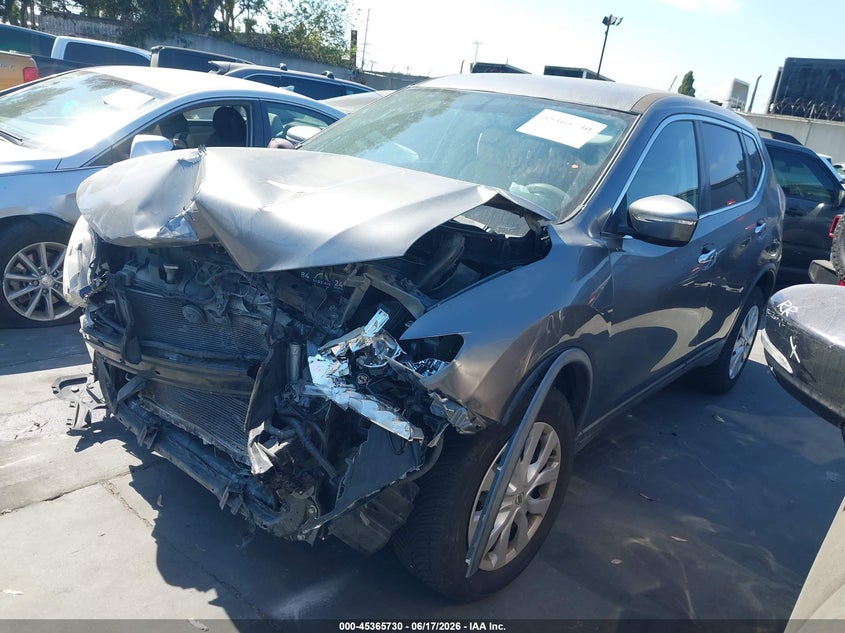 2015 Nissan Rogue VIN KNMAT2MT8FP566161 IAAI salvage auction — FRONT END, Salvage Title, sold $100 on 2026-07-08 (photo 2)
