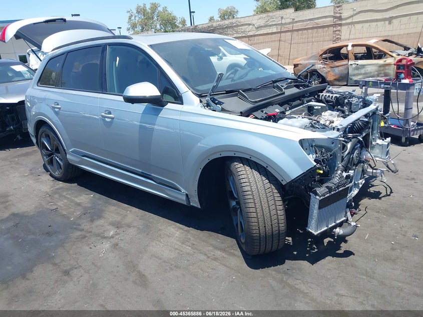 2026 Audi Q7 VIN WA1LVBF7XTD009343 IAAI salvage auction — FRONT END, Salvage Title, sold $22,150 on 2026-07-24 (photo 1)