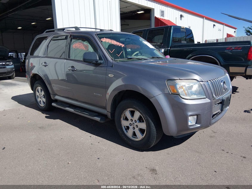 2008 Mercury Mariner VIN 4M2CU91108KJ05922 IAAI salvage auction — ENGINE DAMAGE, Clear (Colorado), sold $250 on 2026-07-08 (photo 1)