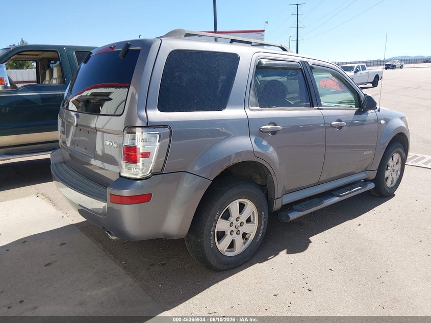 2008 Mercury Mariner VIN 4M2CU91108KJ05922 IAAI salvage auction — ENGINE DAMAGE, Clear (Colorado), sold $250 on 2026-07-08 (photo 4)