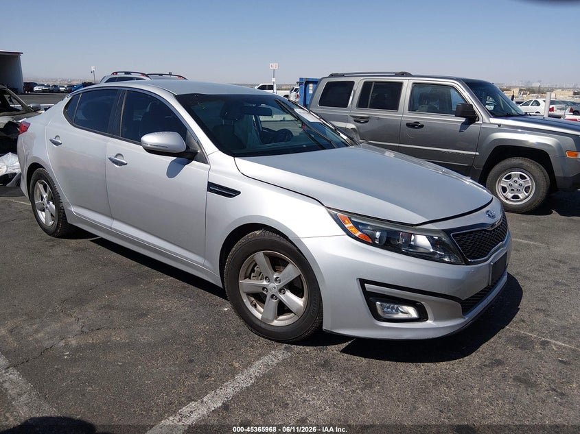 2014 Kia Optima VIN 5XXGM4A79EG288645 IAAI salvage auction — LEFT SIDE, Salvage (Nevada), sold $925 on 2026-07-10 (photo 1)