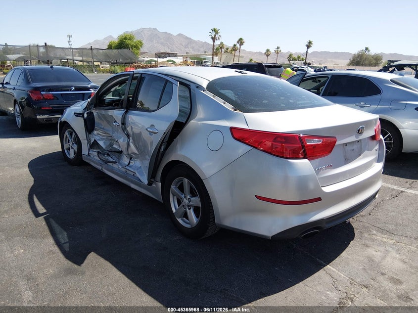 2014 Kia Optima VIN 5XXGM4A79EG288645 IAAI salvage auction — LEFT SIDE, Salvage (Nevada), sold $925 on 2026-07-10 (photo 3)