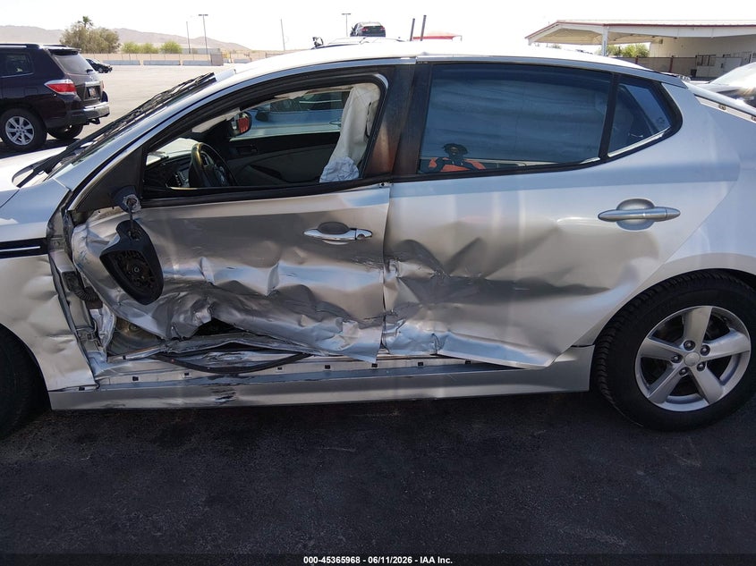 2014 Kia Optima VIN 5XXGM4A79EG288645 IAAI salvage auction — LEFT SIDE, Salvage (Nevada), sold $925 on 2026-07-10 (photo 6)
