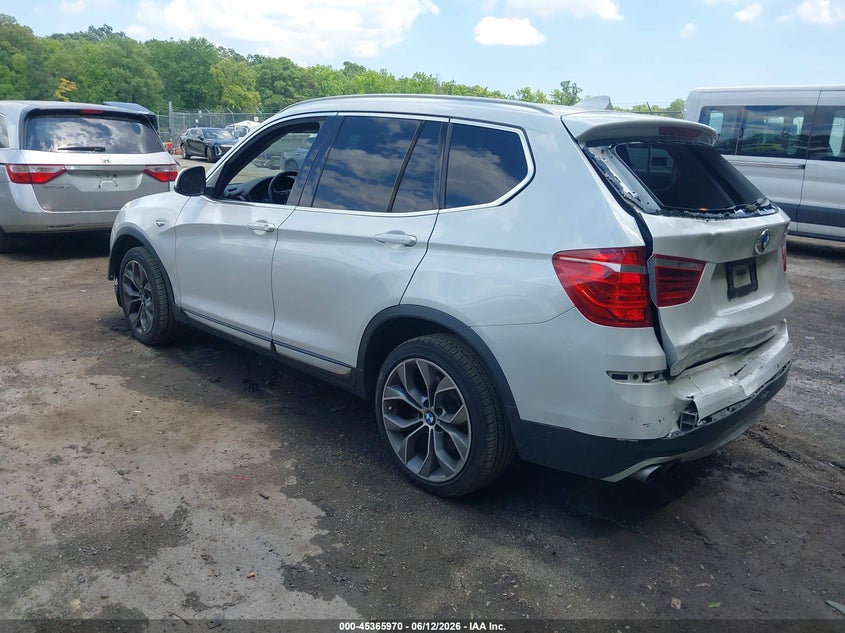 2017 BMW X3 VIN 5UXWX9C51H0T08578 IAAI salvage auction — FRONT & REAR, Salvage - Greater Than 75% (Maryland), sold $2,250 on 2026-07-14 (photo 3)