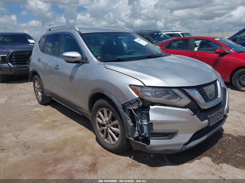 2017 Nissan Rogue VIN KNMAT2MT2HP611470 IAAI salvage auction — FRONT & REAR, Original (Texas), sold $1,850 on 2026-07-29 (photo 1)
