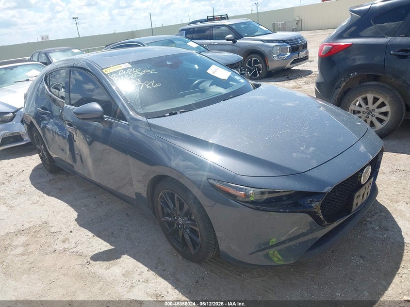 2019 Mazda 3 VIN JM1BPANM0K1131786 IAAI salvage auction — RIGHT SIDE, Original (Texas), sold $3,850 on 2026-07-29 (photo 1)