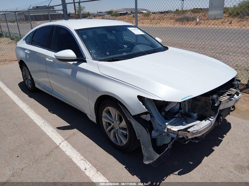 2019 Honda Accord VIN 1HGCV1F14KA137431 IAAI salvage auction — FRONT & REAR, Original (Texas), sold $2,150 on 2026-07-22 (photo 1)