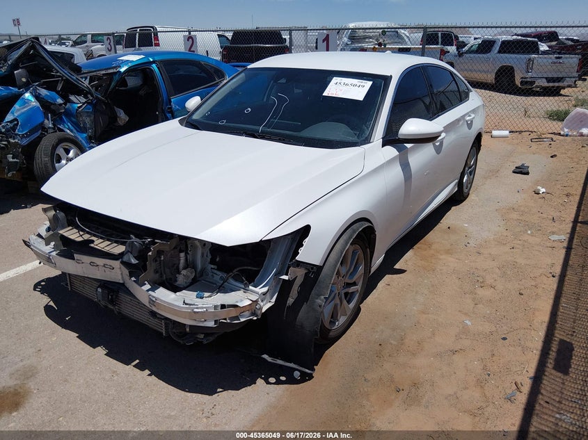 2019 Honda Accord VIN 1HGCV1F14KA137431 IAAI salvage auction — FRONT & REAR, Original (Texas), sold $2,150 on 2026-07-22 (photo 2)