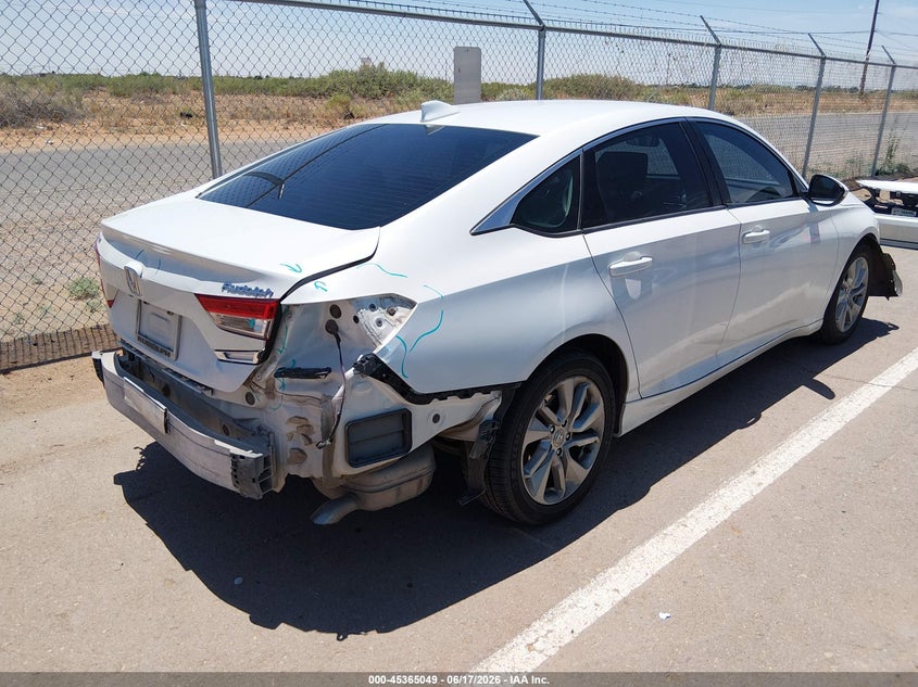 2019 Honda Accord VIN 1HGCV1F14KA137431 IAAI salvage auction — FRONT & REAR, Original (Texas), sold $2,150 on 2026-07-22 (photo 4)