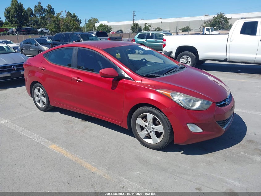 2012 Hyundai Elantra VIN KMHDH4AE8CU435403 IAAI salvage auction — LEFT SIDE, Salvage Title, sold $25 on 2026-07-29 (photo 1)