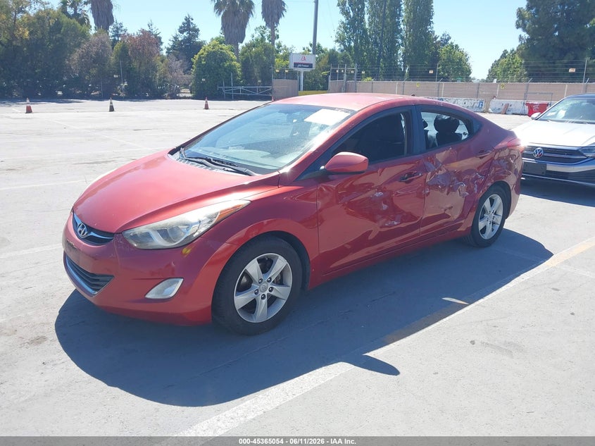 2012 Hyundai Elantra VIN KMHDH4AE8CU435403 IAAI salvage auction — LEFT SIDE, Salvage Title, sold $25 on 2026-07-29 (photo 2)
