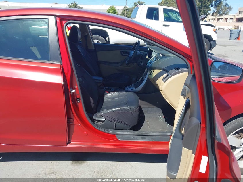 2012 Hyundai Elantra VIN KMHDH4AE8CU435403 IAAI salvage auction — LEFT SIDE, Salvage Title, sold $25 on 2026-07-29 (photo 5)