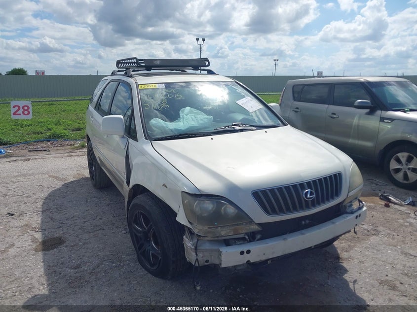 2000 Lexus Rx 300 VIN JT6GF10U5Y0074538 IAAI salvage auction — FRONT END, Salvage (Texas), sold $475 on 2026-07-13 (photo 1)