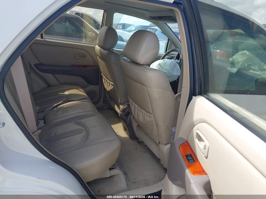 2000 Lexus Rx 300 VIN JT6GF10U5Y0074538 IAAI salvage auction — FRONT END, Salvage (Texas), sold $475 on 2026-07-13 (photo 8)