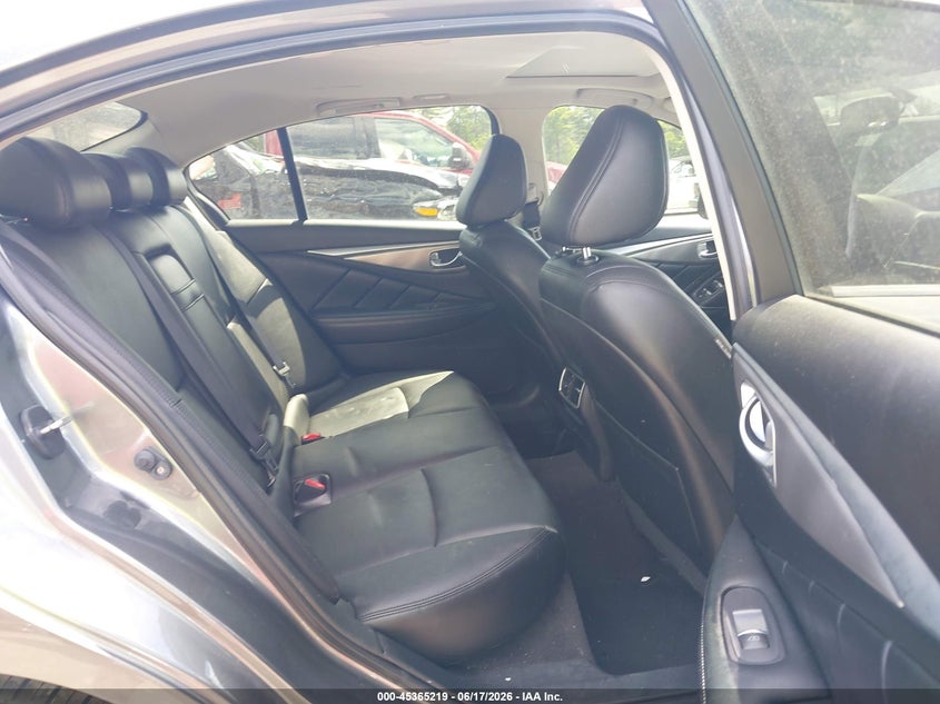 2015 Infiniti Q50 VIN JN1BV7AR4FM398530 IAAI salvage auction — FRONT & REAR, Clear (Massachusetts), sold $1,875 on 2026-07-17 (photo 8)