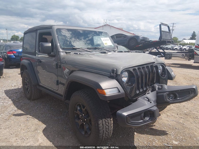 2022 Jeep Wrangler / VIN 1C4GJXAG0NW166913 IAAI salvage auction — LEFT FRONT, Salvage (Pennsylvania), sold $9,000 on 2026-07-29 (photo 1)