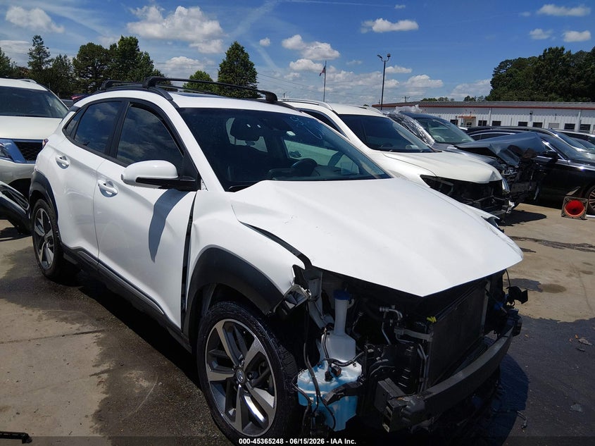 2021 Hyundai Kona VIN KM8K53A57MU732528 IAAI salvage auction — FRONT END, Salvage (North Carolina), sold $3,600 on 2026-07-20 (photo 1)