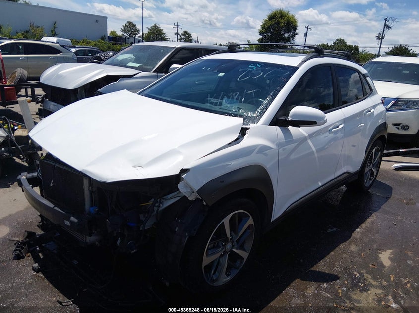 2021 Hyundai Kona VIN KM8K53A57MU732528 IAAI salvage auction — FRONT END, Salvage (North Carolina), sold $3,600 on 2026-07-20 (photo 2)