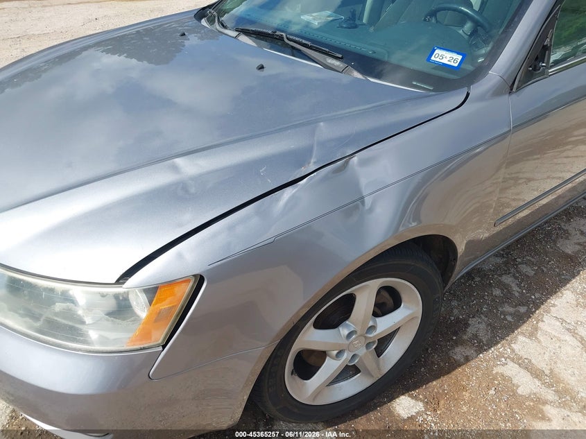 2006 Hyundai Sonata VIN 5NPEU46F86H044403 IAAI salvage auction — FRONT END, Original (Texas), sold $400 on 2026-07-16 (photo 6)