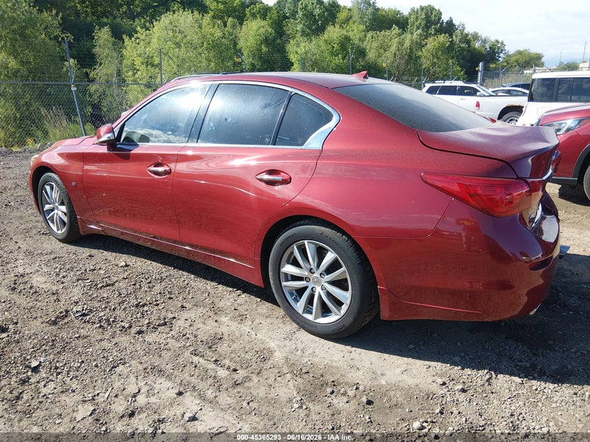 2015 Infiniti Q50 VIN JN1BV7AR1FM405420 IAAI salvage auction — REAR END, Salvage (Illinois), sold $1,500 on 2026-07-22 (photo 3)