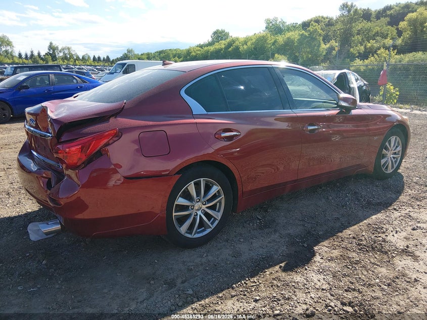 2015 Infiniti Q50 VIN JN1BV7AR1FM405420 IAAI salvage auction — REAR END, Salvage (Illinois), sold $1,500 on 2026-07-22 (photo 4)