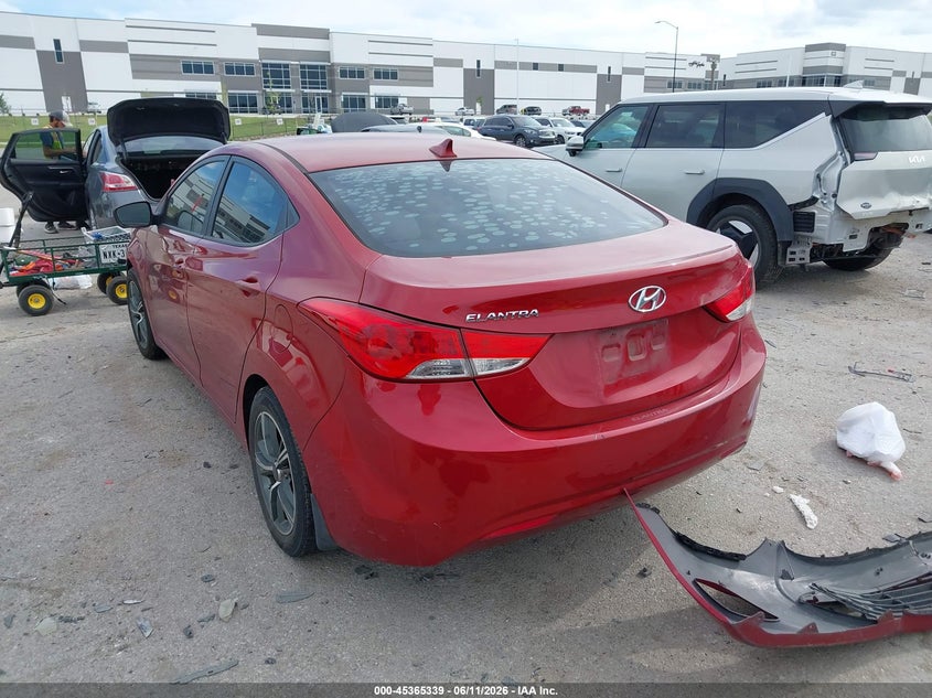 2013 Hyundai Elantra VIN KMHDH4AE7DU633343 IAAI salvage auction — FRONT END, Salvage (Texas), sold $800 on 2026-07-07 (photo 3)