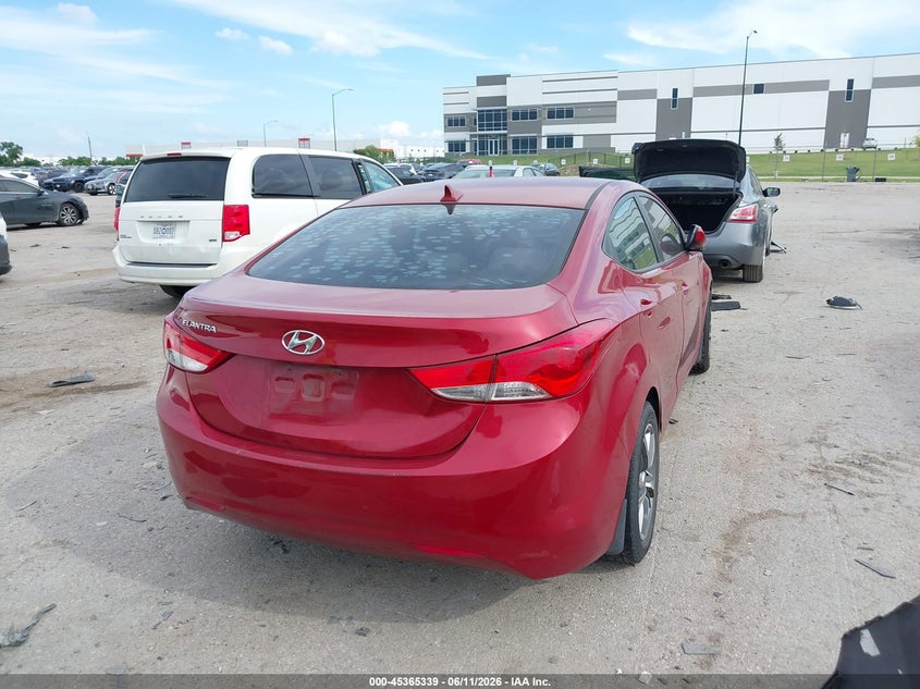 2013 Hyundai Elantra VIN KMHDH4AE7DU633343 IAAI salvage auction — FRONT END, Salvage (Texas), sold $800 on 2026-07-07 (photo 4)