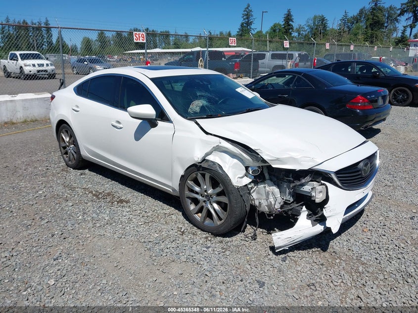 2014 Mazda VIN JM1GJ1W69E1134603 IAAI salvage auction — RIGHT FRONT, Bill Of Sale (Washington), sold $700 on 2026-07-08 (photo 1)