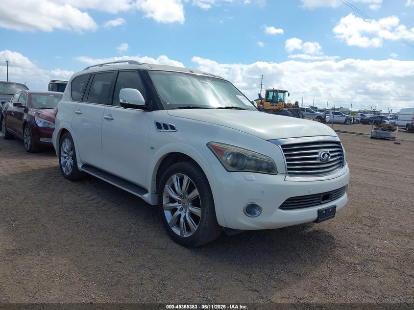 2014 Infiniti Qx80 VIN JN8AZ2NF2E9553002 IAAI salvage auction — REPOSSESSION, Original (Texas), sold $1,900 on 2026-07-07 (photo 1)