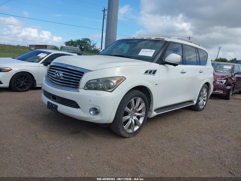 2014 Infiniti Qx80 VIN JN8AZ2NF2E9553002 IAAI salvage auction — REPOSSESSION, Original (Texas), sold $1,900 on 2026-07-07 (photo 2)