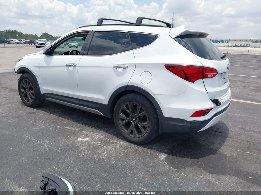 2017 Hyundai Santa fe VIN 5XYZW4LA1HG446410 IAAI salvage auction — FRONT END, Rebuildable (Florida), sold $1,850 on 2026-07-30 (photo 3)