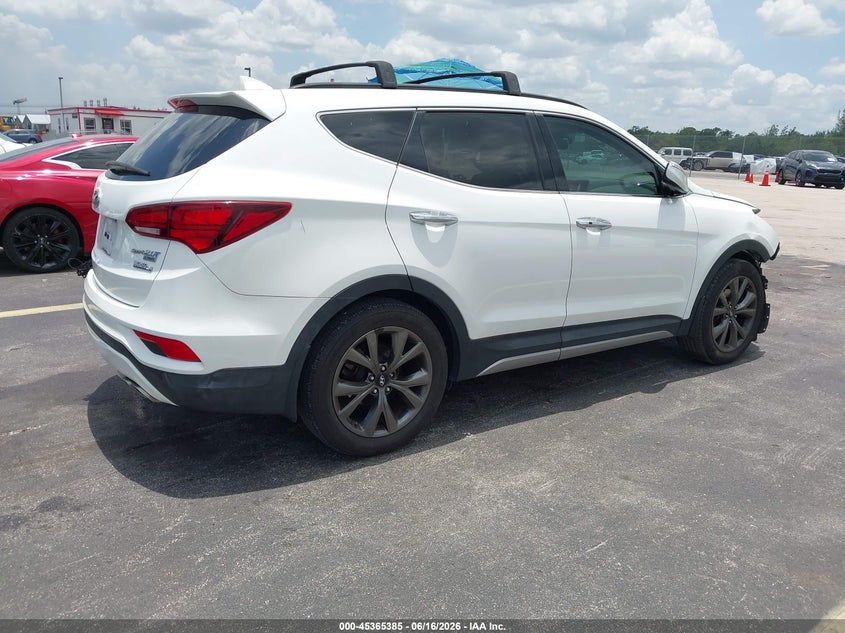 2017 Hyundai Santa fe VIN 5XYZW4LA1HG446410 IAAI salvage auction — FRONT END, Rebuildable (Florida), sold $1,850 on 2026-07-30 (photo 4)