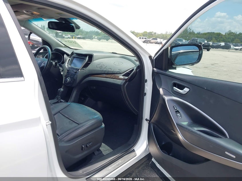 2017 Hyundai Santa fe VIN 5XYZW4LA1HG446410 IAAI salvage auction — FRONT END, Rebuildable (Florida), sold $1,850 on 2026-07-30 (photo 5)