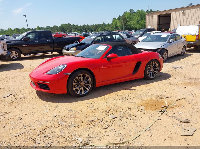 2019 Porsche 718 boxster VIN WP0CA2A82KS210634 IAAI salvage auction — REAR END, Salvage (North Carolina), sold $12,100 on 2026-07-30 (photo 2)