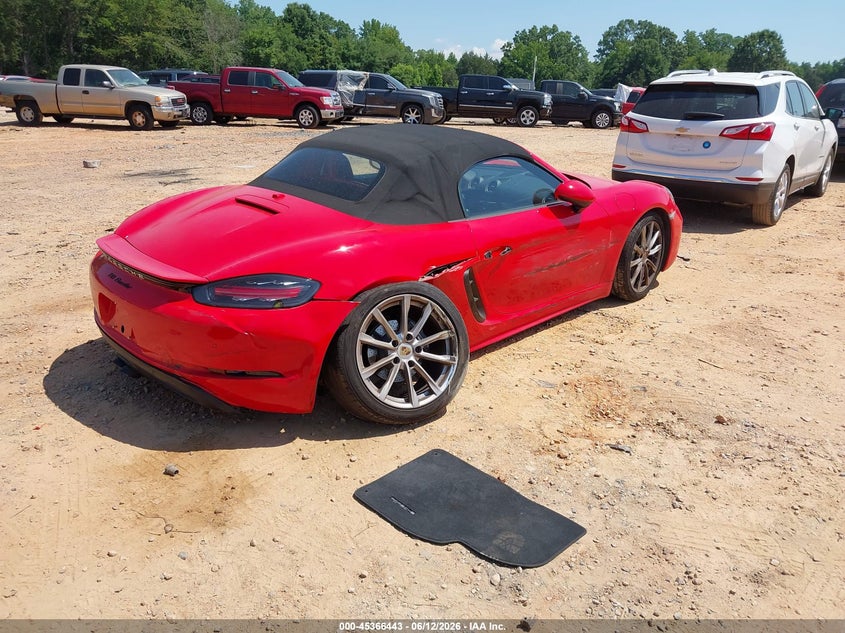 2019 Porsche 718 boxster VIN WP0CA2A82KS210634 IAAI salvage auction — REAR END, Salvage (North Carolina), sold $12,100 on 2026-07-30 (photo 4)