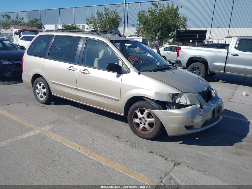 2001 Mazda Mpv VIN JM3LW28Y010196645 IAAI salvage auction — LEFT FRONT, Salvage (California), sold $150 on 2026-07-13 (photo 1)