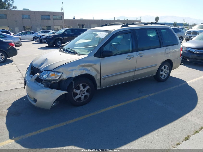2001 Mazda Mpv VIN JM3LW28Y010196645 IAAI salvage auction — LEFT FRONT, Salvage (California), sold $150 on 2026-07-13 (photo 2)