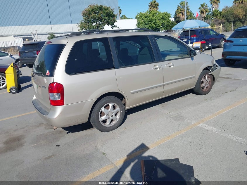 2001 Mazda Mpv VIN JM3LW28Y010196645 IAAI salvage auction — LEFT FRONT, Salvage (California), sold $150 on 2026-07-13 (photo 4)