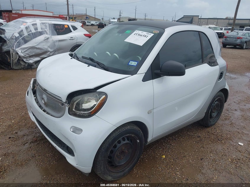 2016 Smart Fortwo VIN WMEFJ5DA8GK153197 IAAI salvage auction — FRONT END, Original (Texas), sold $1,150 on 2026-09-02 (photo 2)