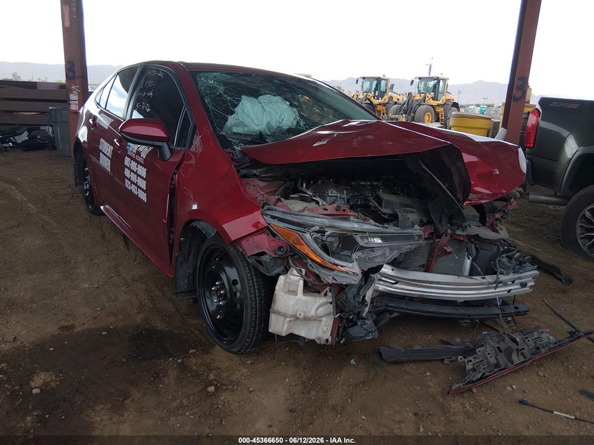 2022 Toyota Corolla VIN JTDEPMAE6NJ224992 IAAI salvage auction — FRONT END, Salvage (Arizona), sold $2,350 on 2026-07-14 (photo 1)
