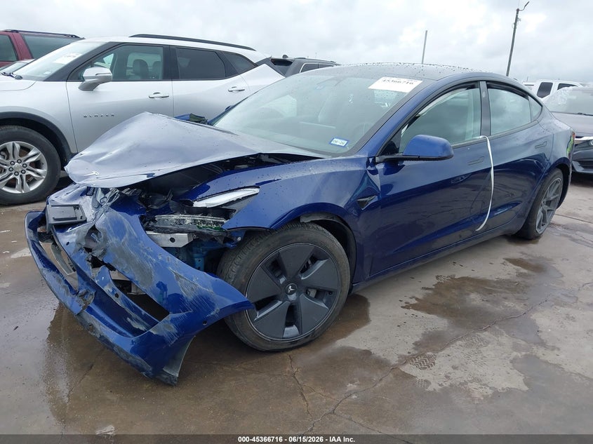 2022 Tesla Model 3 VIN 5YJ3E1EB0NF271518 IAAI salvage auction — FRONT END, Salvage (Texas), sold $5,700 on 2026-07-09 (photo 2)