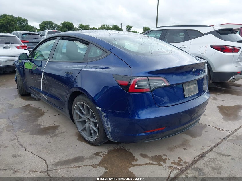 2022 Tesla Model 3 VIN 5YJ3E1EB0NF271518 IAAI salvage auction — FRONT END, Salvage (Texas), sold $5,700 on 2026-07-09 (photo 3)