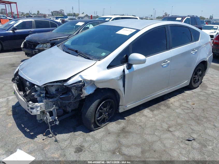 2013 Toyota Prius VIN JTDKN3DUXD5648799 IAAI salvage auction — NORMAL WEAR, Clear - Dealer Only (California), sold $1,525 on 2026-07-09 (photo 2)