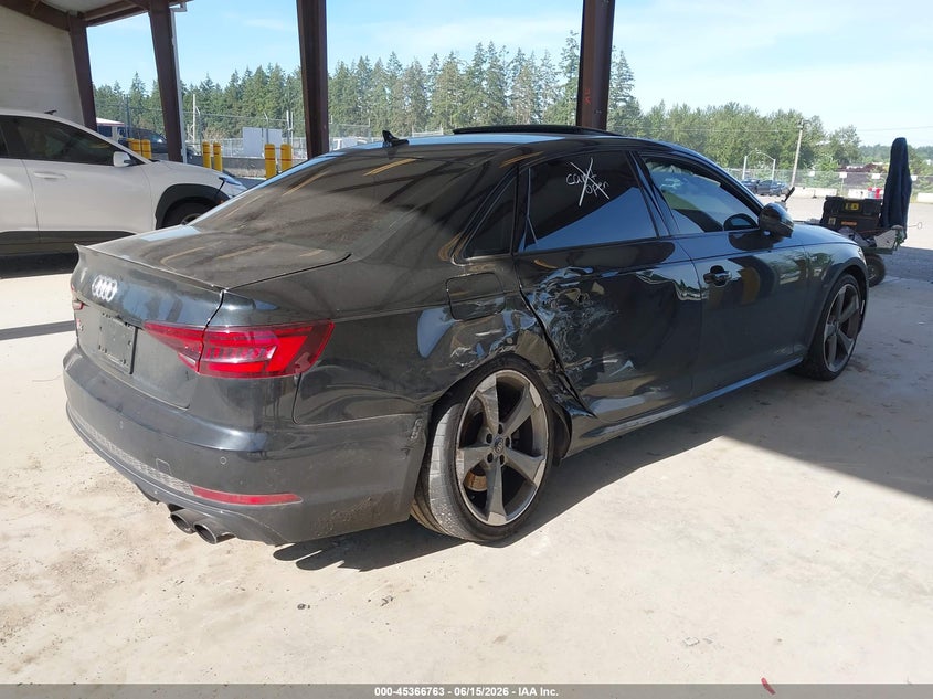 2018 Audi S4 VIN WAUC4AF42JA038114 IAAI salvage auction — SUSPENSION, Bill Of Sale (Washington), sold $7,125 on 2026-07-15 (photo 4)