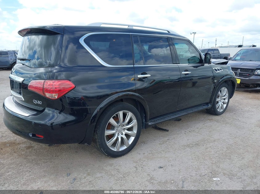 2014 Infiniti Qx80 VIN JN8AZ2NE9E9069173 IAAI salvage auction — NORMAL WEAR, Salvage Title, sold $1,950 on 2026-07-29 (photo 4)