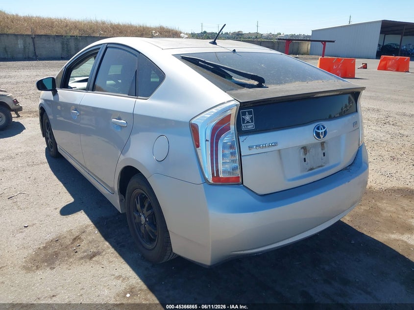 2013 Toyota Prius VIN JTDKN3DU1D1722019 IAAI salvage auction — NORMAL WEAR, Salvage Title, sold $925 on 2026-07-29 (photo 3)
