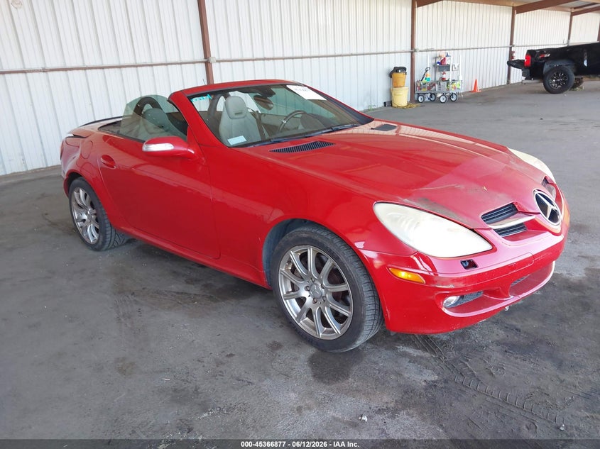 2006 Mercedes-benz Slk-class VIN WDBWK56F76F082729 IAAI salvage auction — REAR END, Salvage (California), sold $1,800 on 2026-07-09 (photo 1)