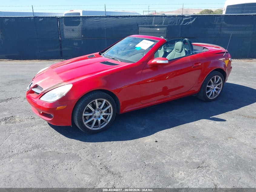 2006 Mercedes-benz Slk-class VIN WDBWK56F76F082729 IAAI salvage auction — REAR END, Salvage (California), sold $1,800 on 2026-07-09 (photo 2)
