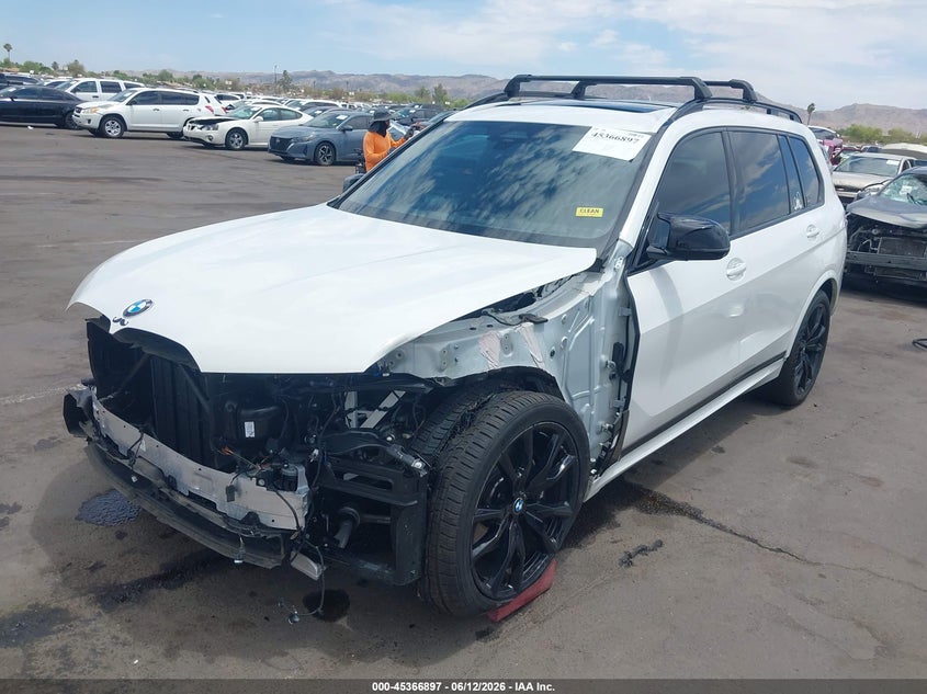 2025 BMW X7 VIN 5UX33EM00S9X88674 IAAI salvage auction — LEFT FRONT, Salvage (Arizona), sold $30,250 on 2026-07-21 (photo 2)